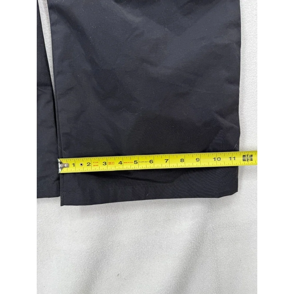 Lands' End Men's XL Tall Rain Pants Waterproof Nylon Black Zip‎ Pockets